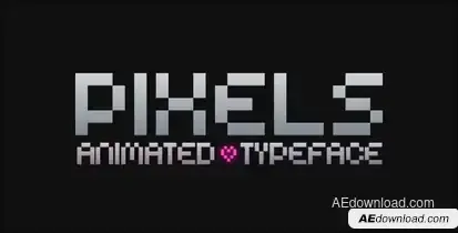 Pixels - Animated Typeface Video Displays template preview