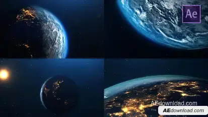 Planet Earth Video Displays template preview