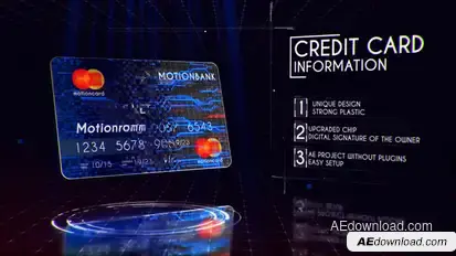 Plastic Card Presentation Video Displays template preview
