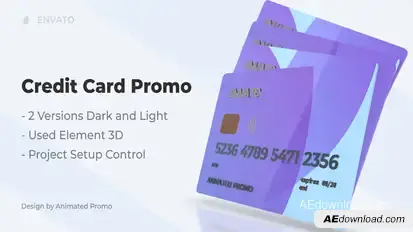 Plastic Credit Card Video Displays template preview