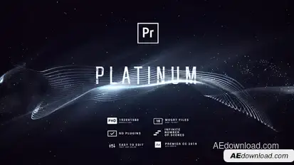 Platinum Luxury Titles MOGRT Premiere Pro template preview