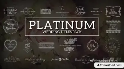 Platinum | Wedding Titles Pack Video Displays template preview