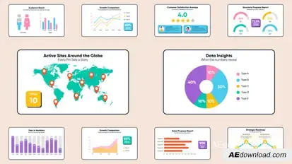 Playful Flat Infographic Infographics template preview