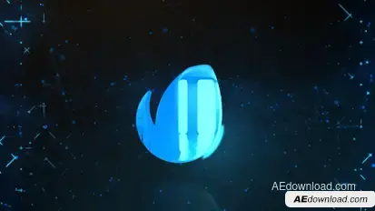 Plexus Glitch Logo Video Displays template preview