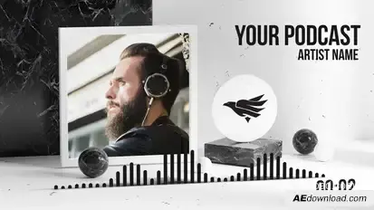 Podcast And Music Visualizer Video Displays template preview