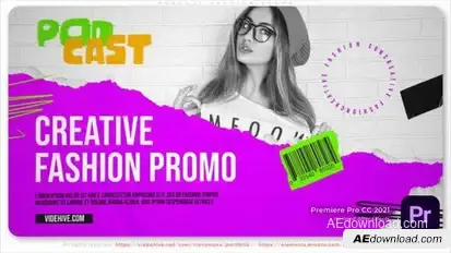 Podcast Fashion Promo Premiere Pro template preview