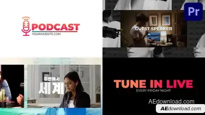 Podcast Intro | Premiere Pro MOGRT Premiere Pro template preview