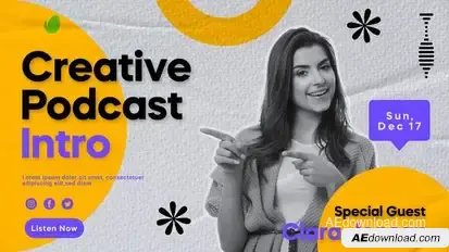 Podcast Intro | Youtube Vlog (MOGRT) Premiere Pro template preview