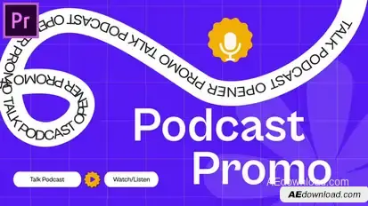 Podcast Promo MOGRT for Premier Pro Premiere Pro template preview