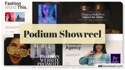 Podium Showreel Grid Slideshow Premiere Pro template preview