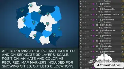 Poland Map Kit Video Displays template preview