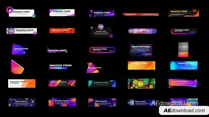 Pop Lower thirds Video Displays template preview