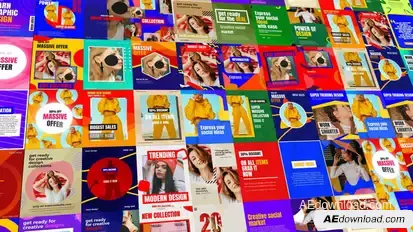 Pop Social Posts Video Displays template preview