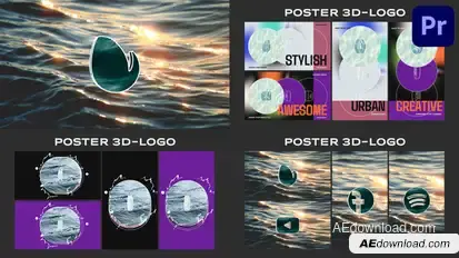 Poster 3D Logo for Premiere Pro Premiere Pro template preview