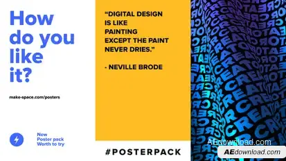Posters Instagram Pack Video Displays template preview