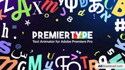 PremierType | Text Animation Tool for Premiere Pro Premiere Pro template preview