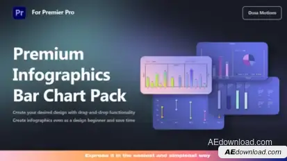 Premium bar chart pack | Infographics Premiere Pro template preview
