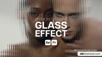 Premium Overlays Glass Effect Premiere Pro template preview