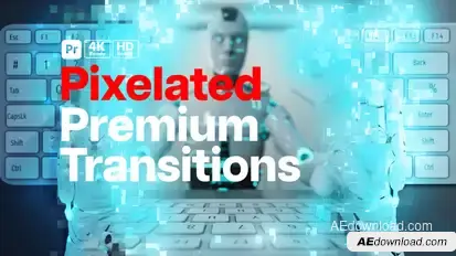 Premium Transitions Pixelated for Premiere Pro Premiere Pro template preview