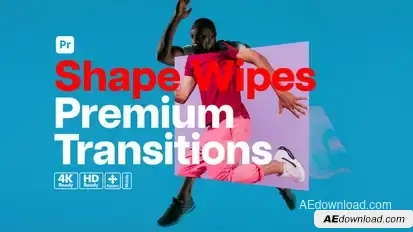 Premium Transitions Shape Wipes for Premiere Pro Premiere Pro template preview