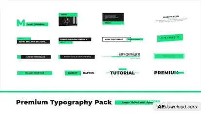 Premium Typography Pack Video Displays template preview