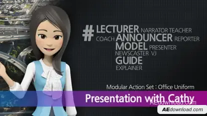 Presentation With Cathy: Office Uniform Video Displays template preview