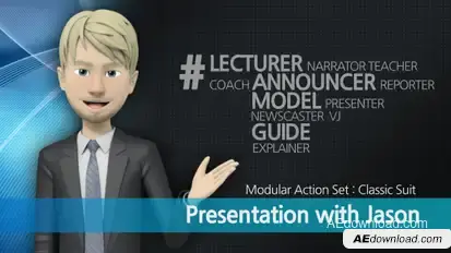 Presentation With Jason: Classic Suit Video Displays template preview