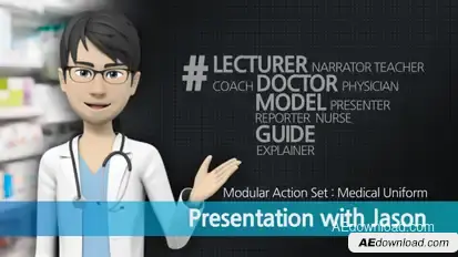 Presentation With Jason: Medical Uniform Video Displays template preview