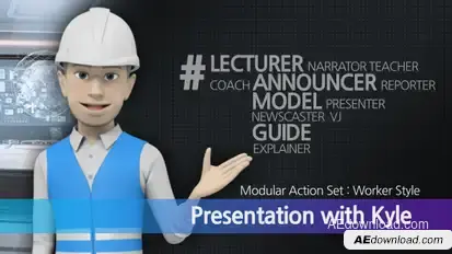 Presentation With Kyle: Worker Style Video Displays template preview