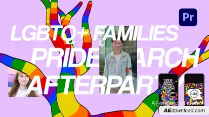 Pride LGBTQ Opener Premiere Pro template preview