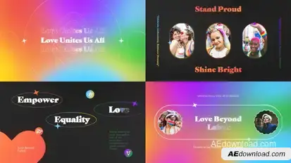 Pride Opener Mogrt Premiere Pro template preview