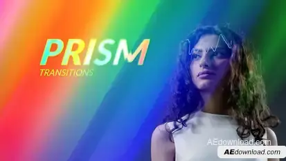 Prism Transitions Premiere Pro template preview