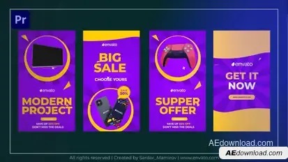 Product Promo Instagram Story MOGRT Premiere Pro template preview