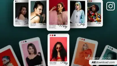 Profile Slideshow Cards Premiere Pro template preview