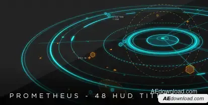 Prometheus - 48 HUD 2D & 3D titles Video Displays template preview