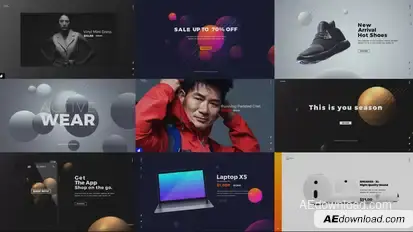 Promo & Sales Video Displays template preview