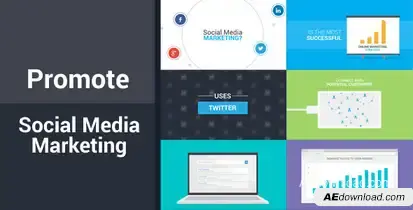 Promote - Social Media Marketing Video Displays template preview
