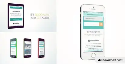 Promote Your App or Website V2 Video Displays template preview