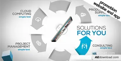 Promotion Website and App Video Displays template preview