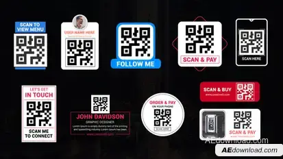 QR Code Opener Premiere Pro template preview