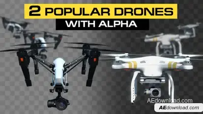 Quadcopters Flying Pack Video Displays template preview