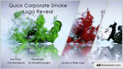 Quick Corporate Smoke Logo Reveal Video Displays template preview