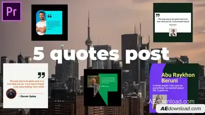 Quotes Post Pack MOGRT for Premier Pro Premiere Pro template preview