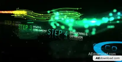 Rainbow Corporate Timeline Evolution Video Displays template preview