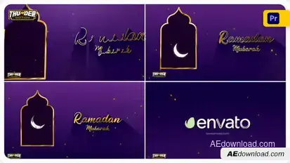 Ramadan And Eid Greetings Intro Premiere Pro template preview