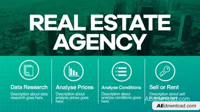 Real Estate Agency Video Displays template preview