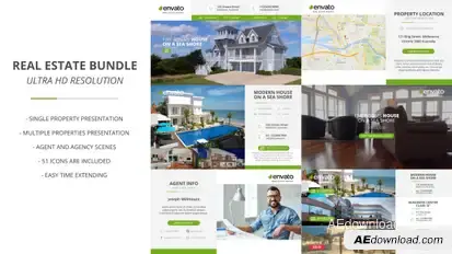 Real Estate Bundle Video Displays template preview