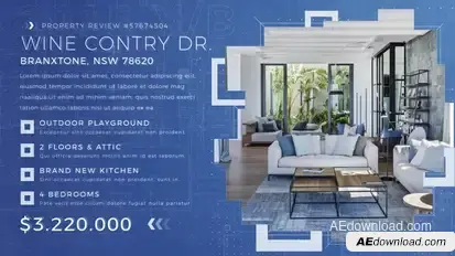 Real Estate Construction 2 Video Displays template preview