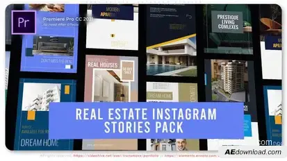 Real Estate Instagram Stories Premiere Pro template preview