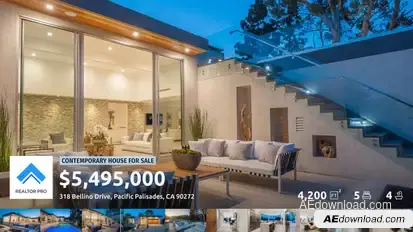 Real Estate Slideshow v2 Video Displays template preview